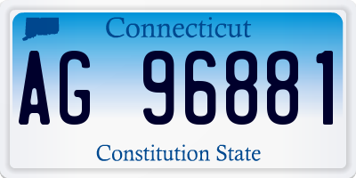 CT license plate AG96881