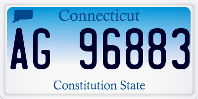 CT license plate AG96883