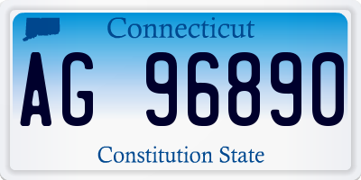 CT license plate AG96890