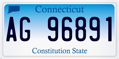 CT license plate AG96891