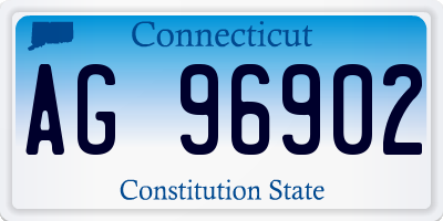 CT license plate AG96902