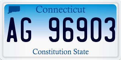 CT license plate AG96903