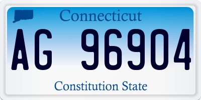 CT license plate AG96904
