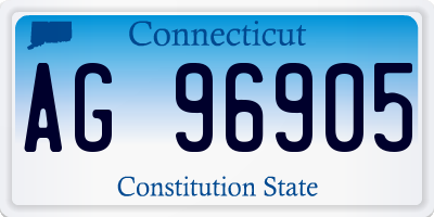 CT license plate AG96905