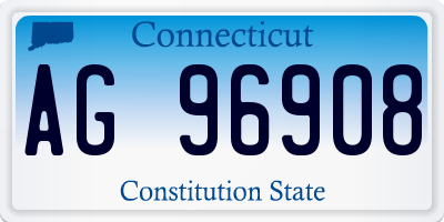 CT license plate AG96908