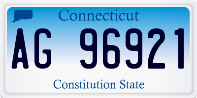 CT license plate AG96921