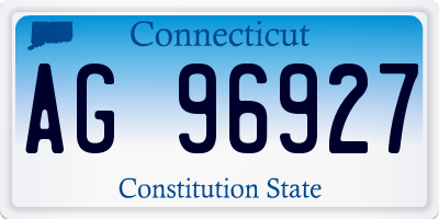 CT license plate AG96927