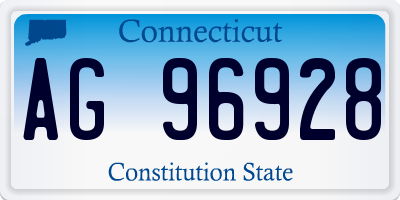 CT license plate AG96928
