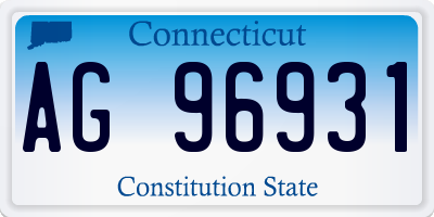 CT license plate AG96931
