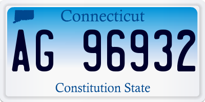 CT license plate AG96932