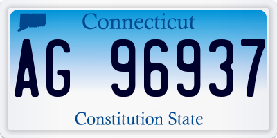 CT license plate AG96937