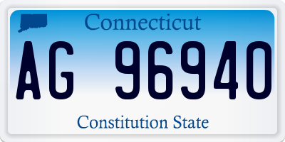 CT license plate AG96940
