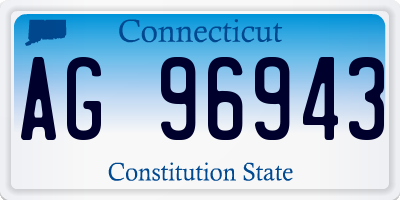 CT license plate AG96943