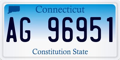 CT license plate AG96951