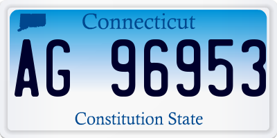 CT license plate AG96953