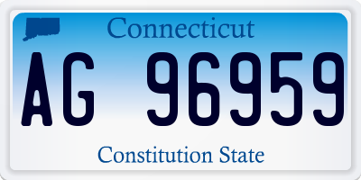 CT license plate AG96959