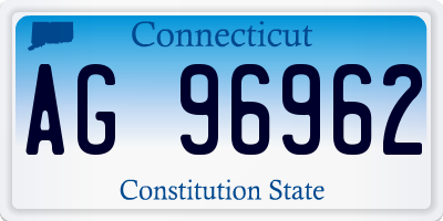 CT license plate AG96962
