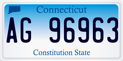 CT license plate AG96963