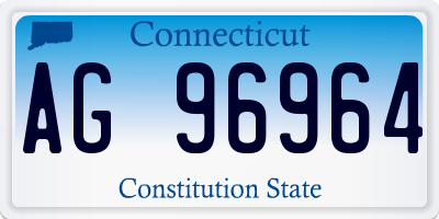 CT license plate AG96964