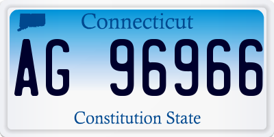 CT license plate AG96966