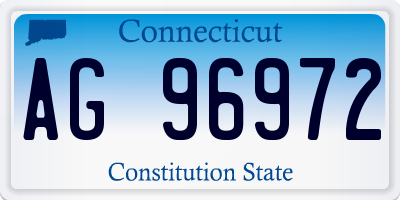 CT license plate AG96972