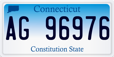CT license plate AG96976