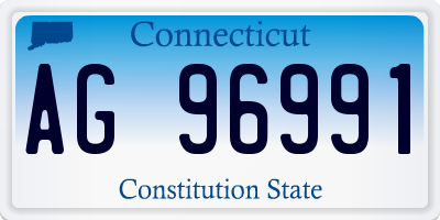 CT license plate AG96991