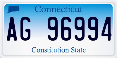 CT license plate AG96994