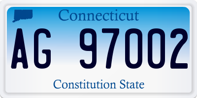 CT license plate AG97002