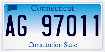 CT license plate AG97011
