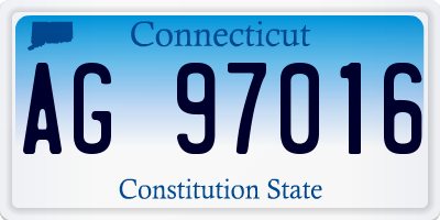 CT license plate AG97016