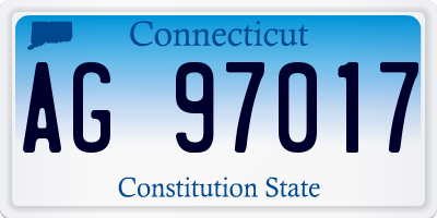 CT license plate AG97017