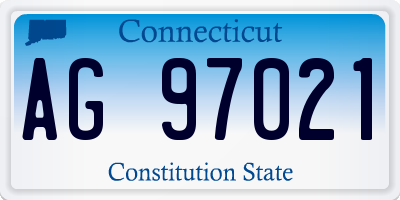 CT license plate AG97021