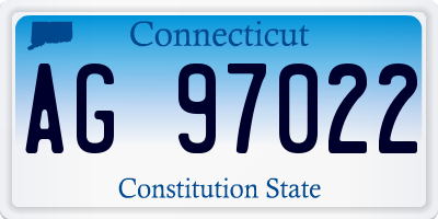 CT license plate AG97022