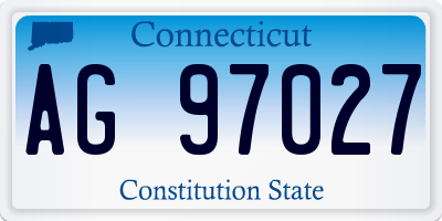 CT license plate AG97027
