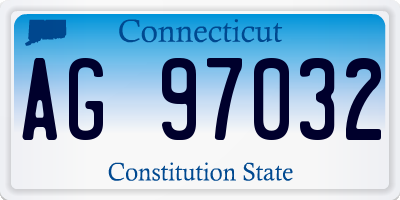 CT license plate AG97032
