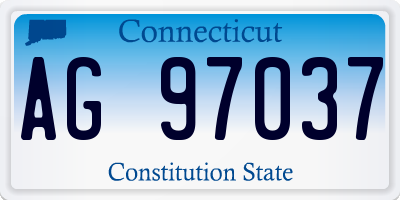 CT license plate AG97037