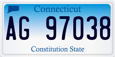 CT license plate AG97038