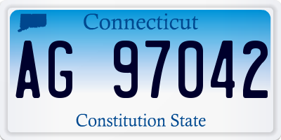 CT license plate AG97042