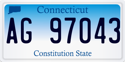 CT license plate AG97043