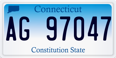 CT license plate AG97047