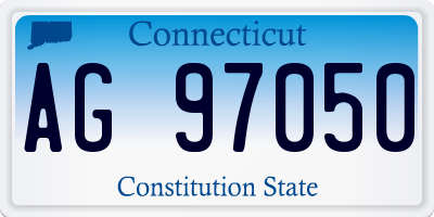 CT license plate AG97050