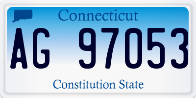 CT license plate AG97053
