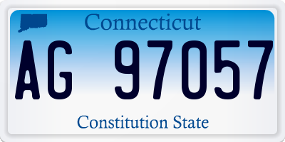 CT license plate AG97057