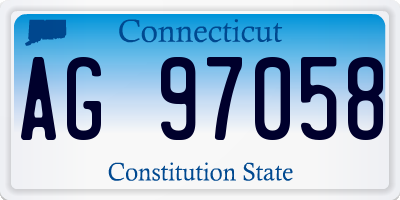CT license plate AG97058