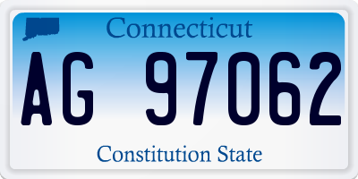 CT license plate AG97062