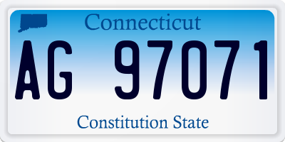 CT license plate AG97071