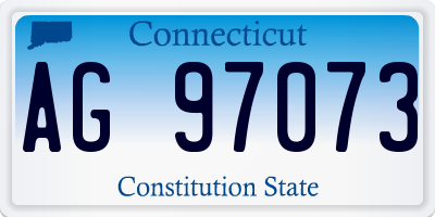 CT license plate AG97073