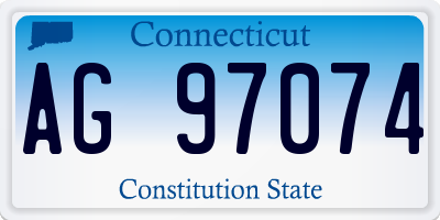 CT license plate AG97074