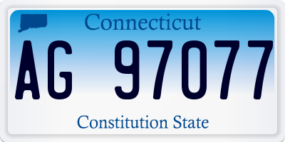 CT license plate AG97077